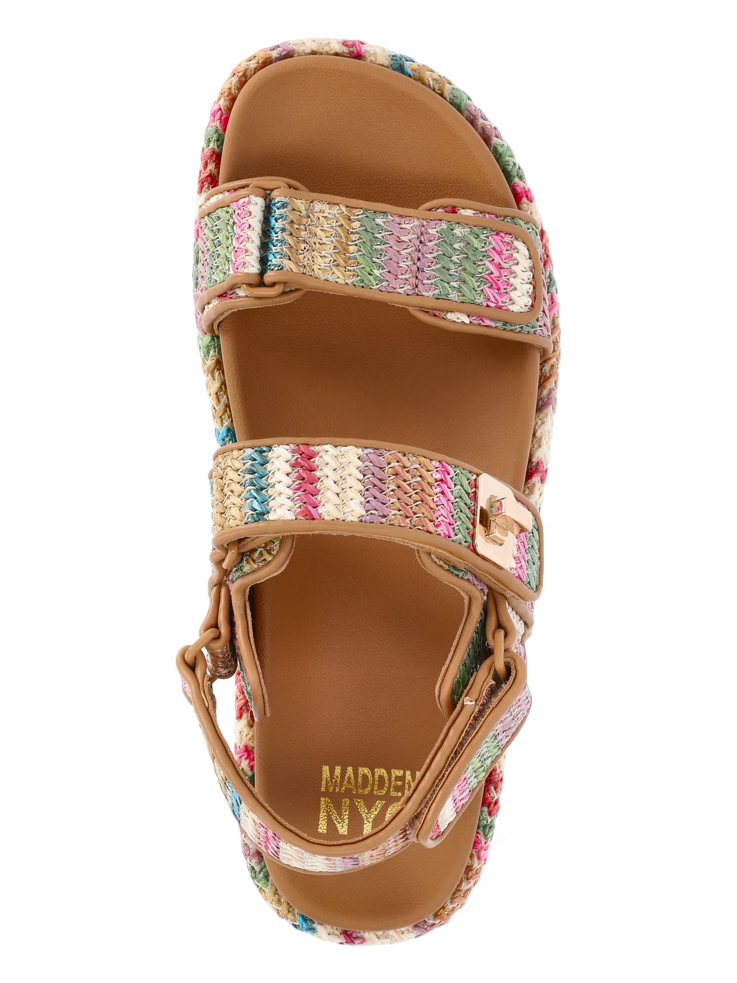 Madden NYC Women's Raffia Platform Sandals