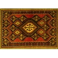 thumbnail image 1 of Ahgly Company Machine Washable Indoor Rectangle Persian Yellow Traditional Area Rugs, 7' x 9', 1 of 4