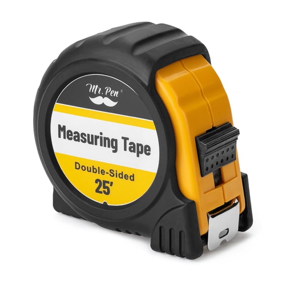 Mr. Pen- Tape Measure, 25-Foot, Yellow, Double Sided Steel Measuring Tape Measure with Fractions, Easy Read Tape Measure 25 ft, Steel Tape Measure, Retractable Measuring Tape Retractable
