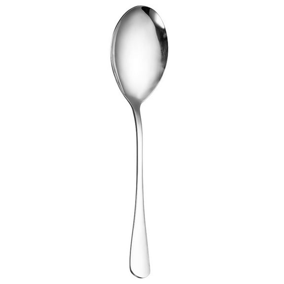 Farfi Big Spoon Long Handle Comfortable Grip Ladling Stainless Steel Buffet Dinner Large Size Serving Spoon Daily Use (Type A)
