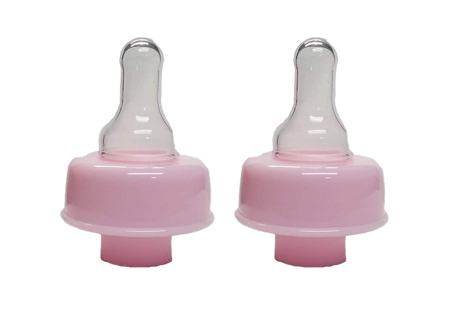 PINK Nipple Top Baby Bottle Adapter, fit most water bottle (2pack