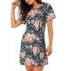 thumbnail image 2 of Fotbe Vintage Floral Bata de Dormir para Mujer con Estampado, Camisón de Algodón de Manga Corta, Ropa de Dormir Casual, 2 of 6