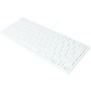 Macally Ultra-Slim USB Wired 78 keys & 20 shortcut Keyboard with Number Keypad for Mac c Pro, Mini, Computers & Book Laptop, Windows Desktop PC Laptops, White (SLIMKEYC)