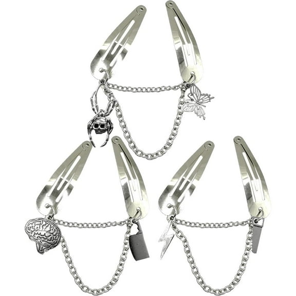 3-Pack Vintage Metal Hair Clips, Gothic Style Hairpins for Women & Girls