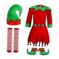 thumbnail image 4 of Disfraz de Navidad Conjunto de Ropa con Sombrero Cubiertas para Zapatos Traje de Cosplay para 160cm a 170cm Fernando disfraz de elfo, 4 of 8