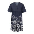 thumbnail image 4 of Vestidos casuales de verano para mujer, túnica de fiesta, columpio, cuello en V informal, vestidos de mujer sólidos con bolsillos Pompotops  ghjkhdj15495, 4 of 6