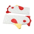 thumbnail image 2 of LEFU Funny Rooster Oven Mitts Heat Resistant Kitchen Gloves, Cute Rooster Design Pot Holders, Red White Yellow Linen Cooking Mitts for Baking and Cooking, Set of 2, 2 of 10