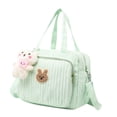 thumbnail image 2 of Bolsa de pañales ligera y espaciosa, organizador de productos para bebés, bolso de mano con múltiples bolsillos Verde, 2 of 9