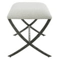 thumbnail image 5 of Uttermost Brisby Gray Fabric Small Bench, 5 of 7
