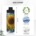 thumbnail image 3 of Logiee Sky Golden Sunflower Field Print Water Bottle,18oz Sports Insulated Kettle for Cycling Gym Basketball Outdoor, Suitable as a Present, 3 of 7