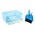 thumbnail image 2 of Arena para conejos, orinal esquinero, entrenador para mascotas, cacerola para mascotas, hurón, hámster, orinal interior, entrenador, cama esquinera, Azul Yinane Inodoro con bandeja de arena, 2 of 8