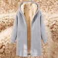 thumbnail image 3 of cocolona Mens Fleece Lined Hoodies Full Zip Long Sleeve Oversized Tunic Hooded Sweatshirts Winter Thick Warm Coats, 3 of 6
