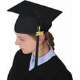 thumbnail image 2 of Unisex Adult Matte Graduation Cap with Tassel Polyester Mortarboard Hat Adjustable Elastic Band for College High School Doctoral Commencement Ceremony, 2 of 5