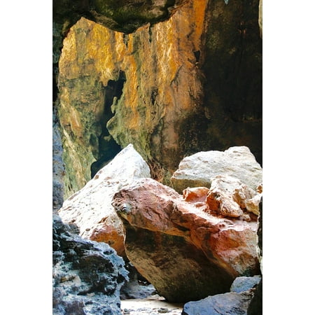 Flame Column - Framed Art for Your Wall Sea Column Water Rock Thailand Holiday Nature 10x13 Frame