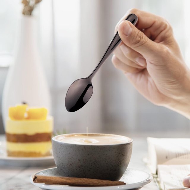 Birdeem Mini Stainless Steel Spoons,Colorful Stirring and Dessert Teaspoons,Compact Size for Easy Adult Handling,Dishwasher Safe Versatile Use at Home Or Travel