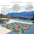 thumbnail image 3 of Pink Flamingos Outdoor Rug for Patio/Deck/Porch, Non-Slip Large Area Rug 6 x 9 Ft, Summer Botanical Watercolor Indoor Outdoor Rugs Washable Area Rugs, Reversible Camping Rug Carpet Runner, 3 of 8