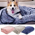 thumbnail image 1 of Pet Bed Multipurpose Soft Durable Hemming Comfortable Flannel Keep Warm Polyester Polka Dot Print Dog Blanket for Kitten, 1 of 10
