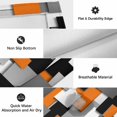 thumbnail image 5 of Burnt Orange Black Geometric Outdoor Rug 4x6 Ft, Non Slip Washable Area Rug, Modern Abstract Art Block Patio Rugs Carpet Runner, Large Floor Mat for Indoor/Outdoor Deck Porch Camping, 5 of 8