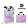 thumbnail image 5 of Foldable Laundry Hamper Bag with Handles Dirty Clothes Basket 12.6" x 11" x 22.7" Pastel Pink Marble Texture, 5 of 7