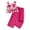 Hot Pink-11, variant on Sentuca Summer Girls Outfit Sets Ruffle Tie-dye Tank Tops and Wide Leg Pants 2 Piece Set Kids Clothes Size 5-6 Years