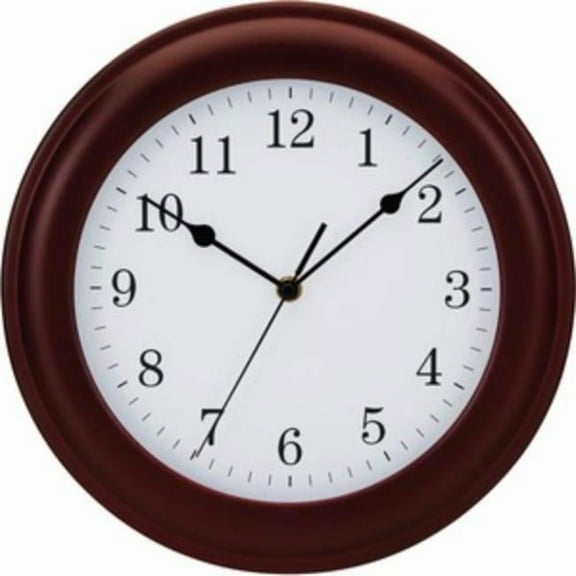 12 in. Wall Mahogany Clock