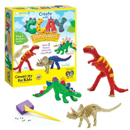 UPC: 0092633309957 | Creativity for Kids Create with Clay Dinosaurs – Child  Beginner Craft Kit for Boys and Girls
