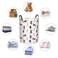 thumbnail image 4 of Balery Yoga Labrador Retriever Cesta de ropa redonda con asas, impermeable, independiente, para ropa, juguetes, dormitorio y familia-Small, 4 of 6