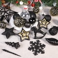 thumbnail image 4 of Set de adornos navideños SHareconn de 100 piezas, negro irrompible, 4 of 7