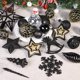 thumbnail image 4 of Set de adornos navideños SHareconn de 100 piezas, negro irrompible, 4 of 7