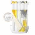 thumbnail image 2 of Yellow Grey No Hook Shower Curtain Waterproof, Bathroom Curtains with Snap in Liners and See Through Top Window, Abstract Oil Painted Geometric Modern Hotel Style Bathtub Curtains Shower 36"Wx78"L, 2 of 8