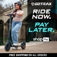 thumbnail image 3 of GOTRAX Rival Electric Scooter, 8.5" Pneumatic Tire, Max 20km Range and 25kph Speed, 250W Foldable Escooter for Adult, Black, 3 of 9