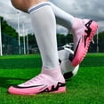 thumbnail image 5 of Men's Soccer Shoes High-Tops Lace-Up Non-Slip Spikes Indoor Football Futsal TF Turf Cleats, 5 of 8