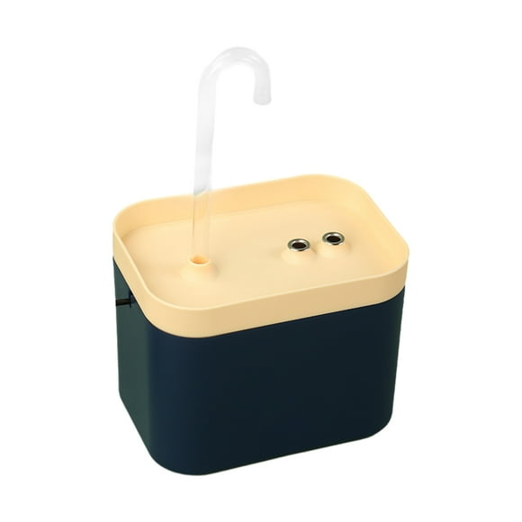 Billuyoard Filtro de fuente de agua para gatos silencioso ABS, fácil de limpiar, fuente de agua inalámbrica portátil inteligente duradera para Suministros para gatos azul amarillo 1