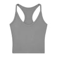 thumbnail image 6 of Neewe Women's Basic Tank Tops Cami Tank Summer Sleeveless Tops Casual Solid Color V-neck Sleeveless Camisole Top-Gray XL, 6 of 6