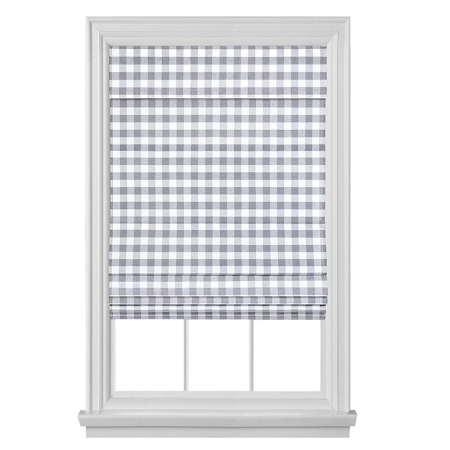 Powersellerusa Cordless Buffalo Plaid Curtains Powersellerusa Cordless Buffalo Plaid Curtains