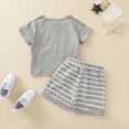 thumbnail image 7 of Sngxgn Toddler Baby Boy Fall Outfit Sweatshirt Tops with Elastic Waist Pants Cute Clothes(Grey,110), 7 of 7