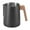 Black, variant on 304 Stainless Steel Milk Frothing Pitcher - Wood Grain Handle with Scale Markings