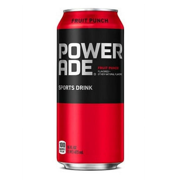 Powerade Sports Drink, Fruit Punch, 16 Oz Can (Pack of 12)