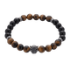 thumbnail image 1 of Pulsera Hombre LUCKMAN Hunter Ojo de Tigre Obsidiana Negra Acero Inoxidable UNITALLA, 1 of 6