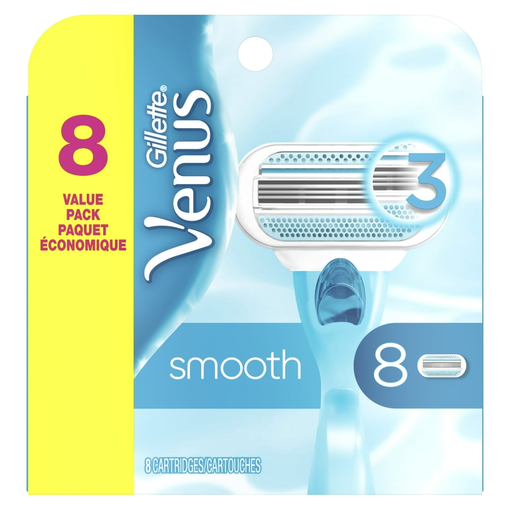 Gillette Venus Smooth Women's Razor Blade Refills, 8 Count Walmart