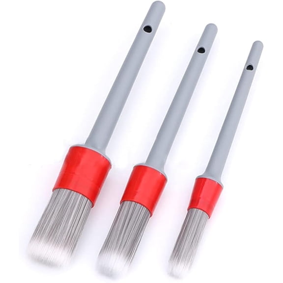 Applicable to jfqm 3PCS Car Detailing Brush Super Soft Auto Interior Detail Brush with Synthetic Bristles Car Dash Duster Accessories (Color : 3PCS A)