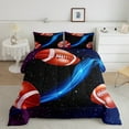 thumbnail image 2 of Erosebridal American Football Bedding Sets Queen with Comforter,Rugby Sports Game Duvet Insert,Dream Aurora Comforter Sets Queen Size,Ultra Soft Bedroom Decoration Reversible,3pcs, 2 of 8