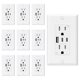 thumbnail image 1 of Enchufes de pared USB ELEGRP de 15 A con 3 puertos USB y 2 puertos USB C, paquete de 10, 1 of 6
