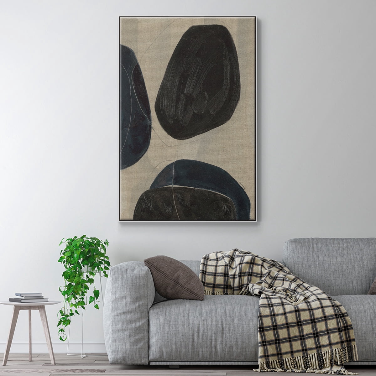 Gravity II Framed Premium Gallery Wrapped Canvas - Ready to Hang - 25 x 37 - White Floating Frame
