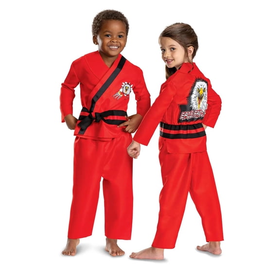 Disguise Toddler Boys' Cobra Kai Eagle Fang Classic Costume - Size 3T-4T - Red