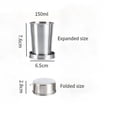 thumbnail image 2 of Vaso medidor plegable con llavero, retráctil, accesorio de barra plegable 150ml, 2 of 9