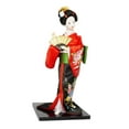 thumbnail image 4 of kowaku Collectible Figurine, Miniature Asian Statue, Traditional Japanese Kimono, Geisha Doll, Kabuki Doll for Desk, Wardrobe, Bedroom A, 4 of 9