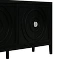 thumbnail image 2 of Retro Style Black Sideboard - Provides Ample Storage Space For Your Home Cabinet With Groove Detail Adds A Flair To, 2 of 7