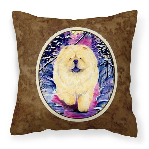 Carolines Treasures SS1005PW1414 Chow Chow Fabric Decorative Pillow, 14Hx14W, multicolor