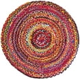 thumbnail image 2 of SAFAVIEH Braided Calvin Transitional Cotton Reversible Area Rug, Rust/Multi, 3' x 3' Round, 2 of 11